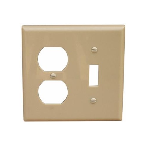 Morris Products 81290 Ivory 2 Gang 1Duplex 1Toggle