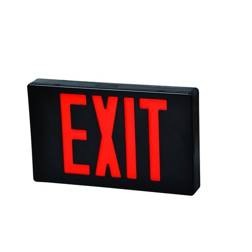 Morris Products 73013 Red LED Blk Batt Backup Exit