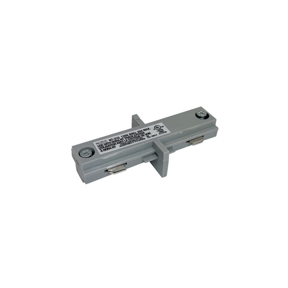 Nora Lighting NT-310S - One-Circuit Straight Connector - Silver finish