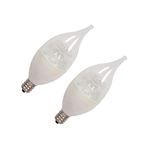 Westinghouse 4512400 C11 LED Decorative Non-Dimmable Light Bulb - 4 Watt - 2700 Kelvin - E12 Candelabra Base (2-Pack)