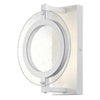 Westinghouse 6374000 LED Wall Fixture - 15 Watt Dimmable - Matte White Finish - Clear Seeded Glass