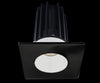 Lotus LED-2-S15W-5CCT-2RRWH-2STBK-24D 2 Inch Square Recessed LED 15 Watt Designer Series - 5CCT Selectable - 1000 Lumen - 24 Degree Beam Spread - White Reflector - Black Trim
