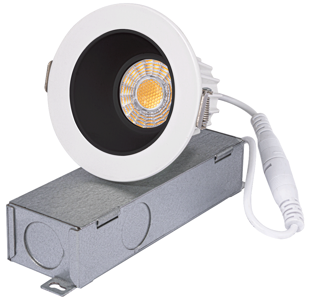 Lotus LED Lights JXL-COB02-R08W-CCT-WH-2RR-SM-BK 2 inch Round Recessed ...