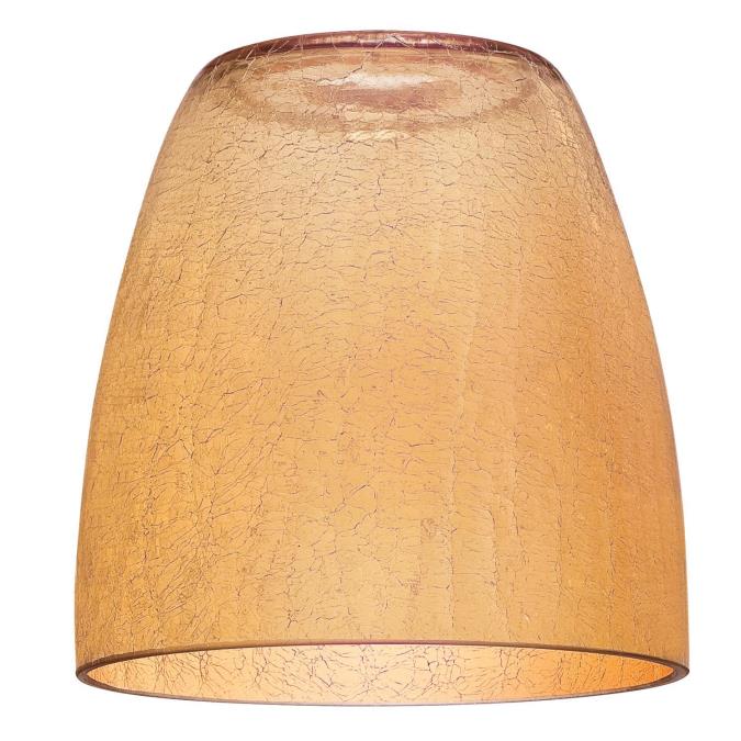 Westinghouse 8508900 Hand Blown Amber Crackle Glass Shade - 2.25 Inch Fitter