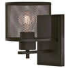 Westinghouse 6370800 One Light Wall Fixture - Oil Rubbed Bronze Finish - Mesh Shade