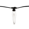 Bulbrite 810151 - 14 ft String Light Kit - 10 Sockets - E12 Base - Black Wire with 25 Watt Prism Amber Finish Lamps - STRING10/E12/BLACK-PRISMKT