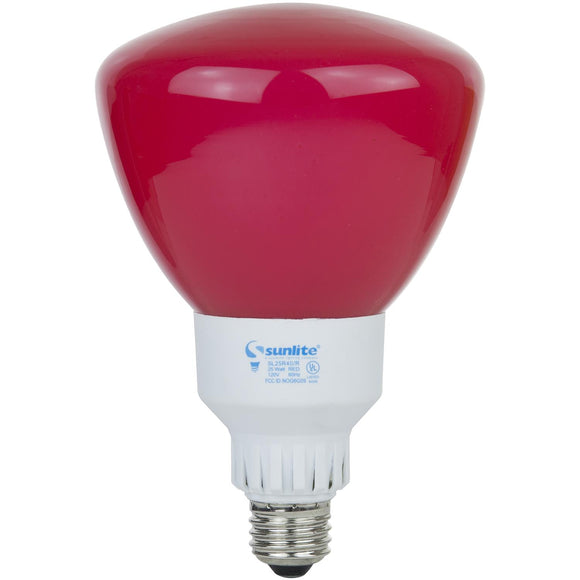 Compact Fluorescent - R40 Reflector Colored - 25 Watt -Red - Red