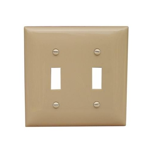 Morris Products 81020 Lexan Wall Plates 2 Gang Toggle Switch Ivory - A standard 2 Gang Wall Plate Toggle Switch.