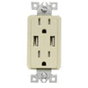 Morris Products 82370 Ivory 15A USB Receptacle