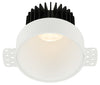 Lotus LED Lights LD4R-5CCT-4R-WR-IT  4 inch Round Deep Regressed LED Downlight - 15 Watt - 5CCT 27-30-35-40-50K - 30 degree Beam Angle - White Reflector - Invisible Trim