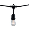 Bulbrite 810006 14 ft String Light Kit - 10 Sockets - Black Wire - Includes 10 Light Bulbs - 11 Watt S14 Clear  - 130 volt - E26 Medium Base