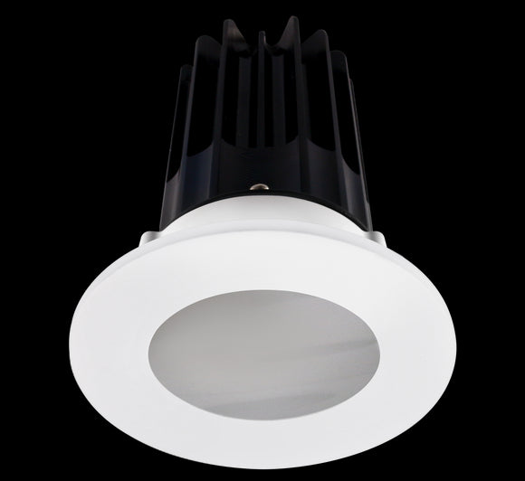 Lotus LED 2 Inch Round Recessed LED 15 Watt High Output Designer Series - 2700 Kelvin - Alzak Reflector - Shower Trim