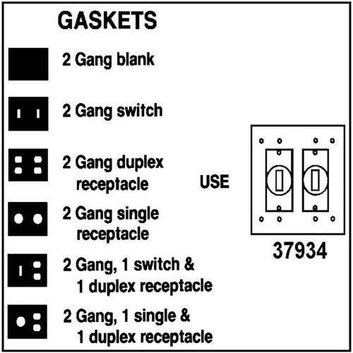 Morris Products 37934 2 Gang Gasket Sw/Rec