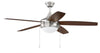 Craftmade PHA52BNK5-BNGW - 52 Inch Ceiling Fan w/ 5 Blades, LED Light Kit Brushed Polished Nickel/Rev. 
Brushed Nickel/Greywood