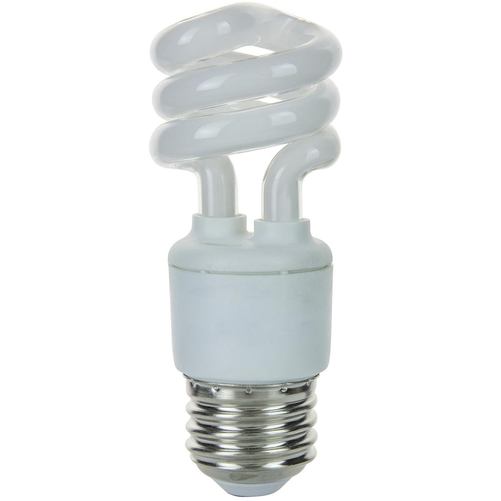 Compact Fluorescent - Super Mini Spiral - 7 Watt - 430 Lumens  - Warm White - 2700 Kelvin