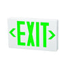 Morris Products 73014 Green LED Wh Housing Exit Sign