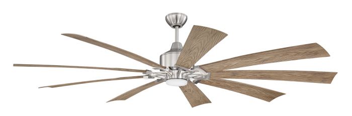 Craftmade EAS70BNK9 - 70 Inch Ceiling Fan w/Blades & LED Light Kit Brushed Polished Nickel