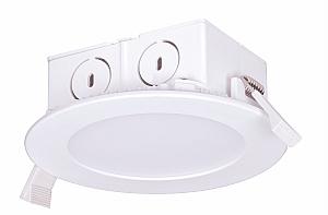 Satco S9055 - LED Downlight Retrofit - 4 Inch - 8.5 Watt - 2700 Kelvin - White Finish