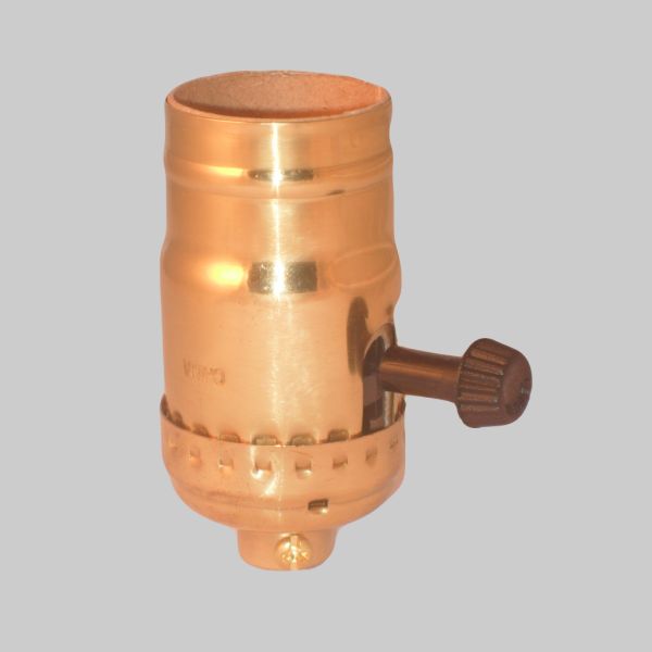 Kirks Lane-30601 - 3-Way Stamped Brass Standard Lamp Socket