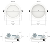 RAB WFRL6R139FA120WS 6 inch LED ECO Downlight 13 Watt- Round - 5CCT Switchable - Smooth White Finish - High CRI - Wet Location