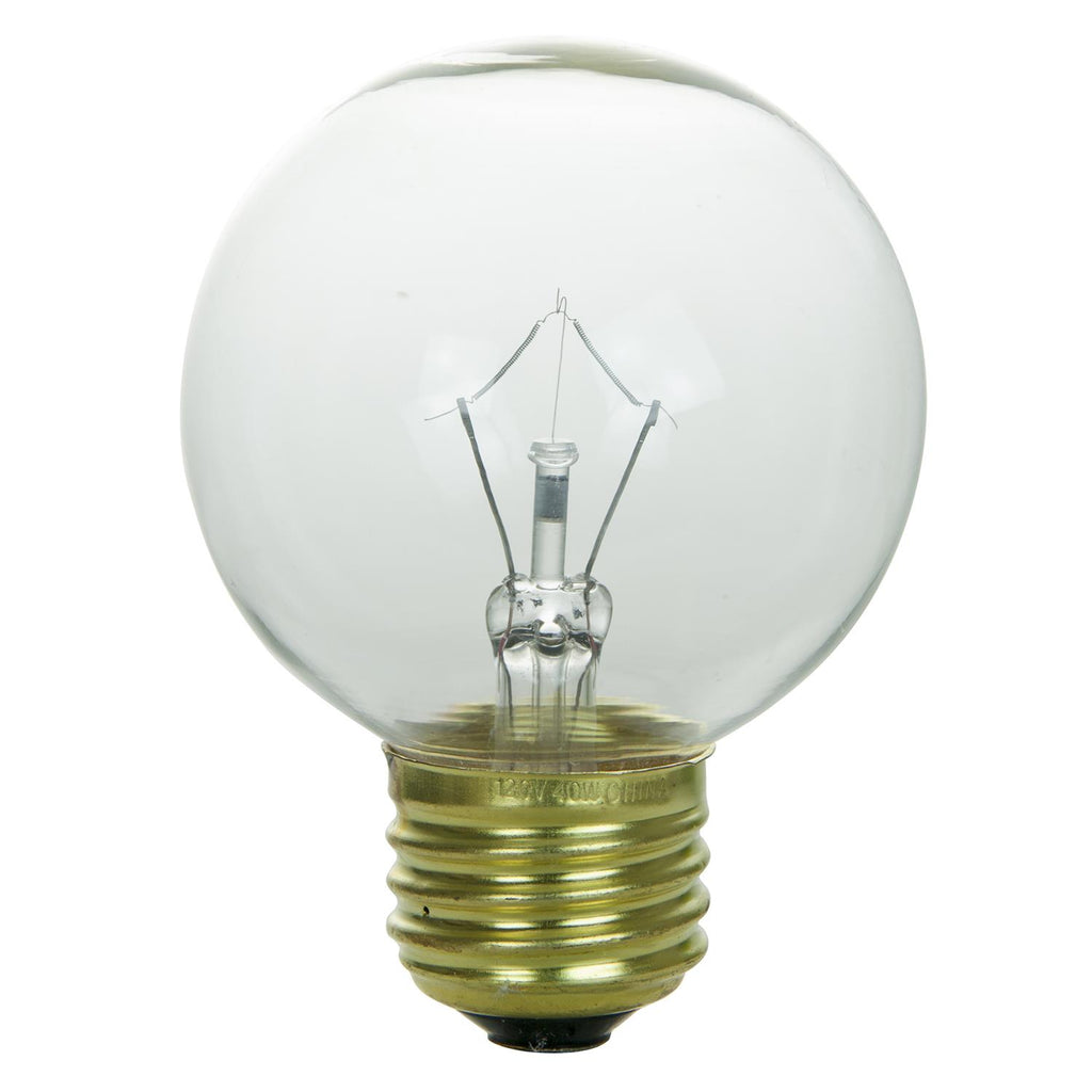 Incandescent - G19 Globe - 25 Watt - 170 Lumens  - Clear White - Clear White