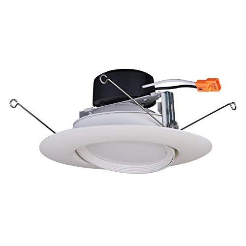 Satco S29474 - LED Downlight Retrofit - Gimbaled - 13 Watt - 5-6 Inch - 4000 Kelvin - 90 Degree Beam Spread - White Finish