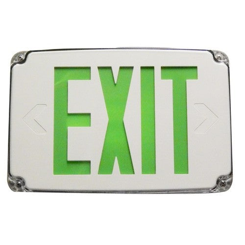 Morris Products 73388 Wet Location Green Exit Wh