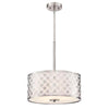 Westinghouse 6574900 Three Light Pendant - Brushed Nickel Finish - Frosted Glass
