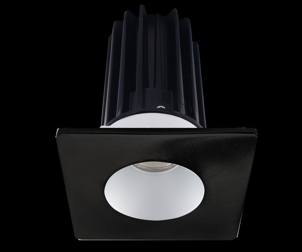 Lotus LED 2 Inch Square Recessed LED 15 Watt High Output Designer Series - 2700 Kelvin - Alzak Reflector - Trim Black