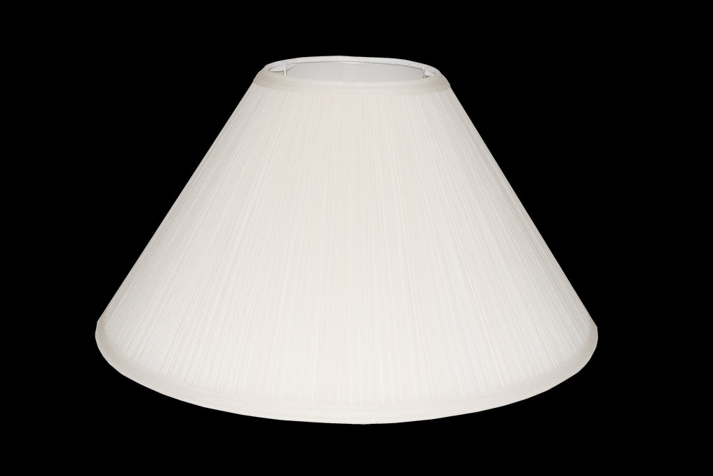 Kirks Lane-20581 - 22 Inch White Coolie Mushroom Pleat Hardback Lamp Shade