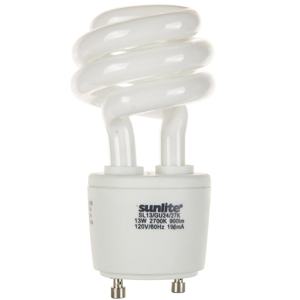 Compact Fluorescent - GU24 Spiral - 13 Watt - 900 Lumens  - Warm White - 2700 Kelvin