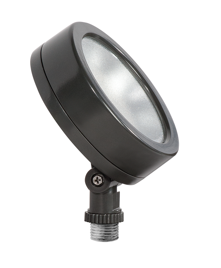 RAB LES13Y, LESLIE BULLET FLOOD 13W LED 120V 3000K 80 CRI BRONZE