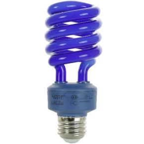 Compact Fluorescent - Colored Spiral - 24 Watt -Blue - Blue